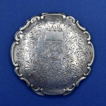 Stříbrná art deco pudřenka Stříbrná art deco pudřenka